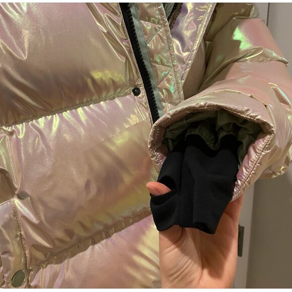 ARITZIA THE SUPER PUFF™ SHORTY | iridescent pink -- SILVER BIRCH | SIZE L - Picture 8 of 8